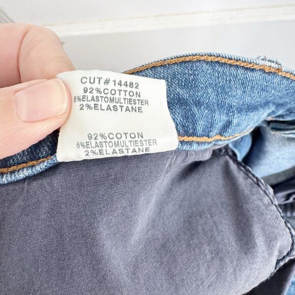 J Brand Johnny Distressed High Waisted Slim Boyfriend Jeans Style #14482 Size 31 - Picture 13 of 14